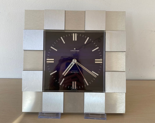Wall clock Junghans Resonic 60s 70s design clock metal